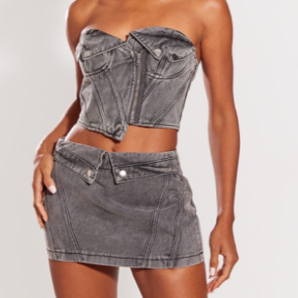 PLT Jean Skirt Set size 6